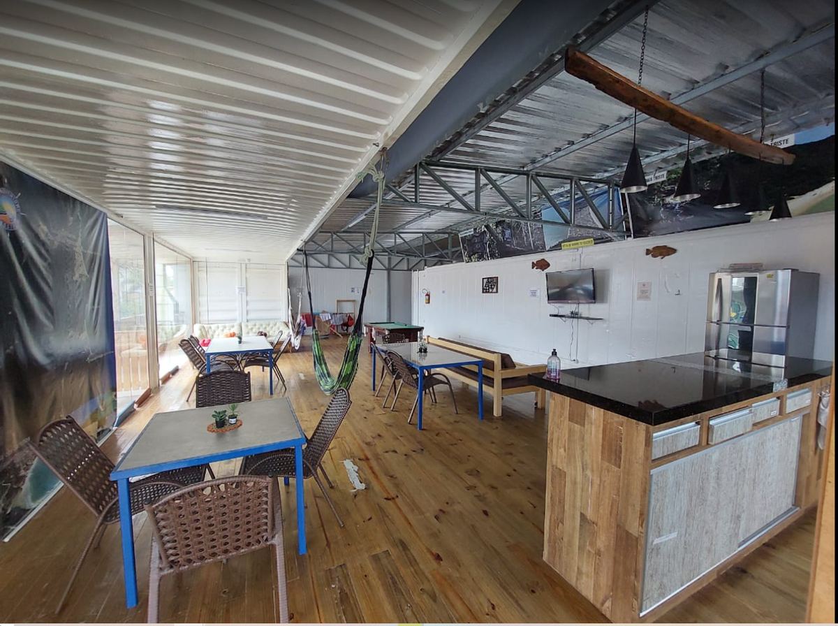 Área de convivência do Trip Adventure Hostel